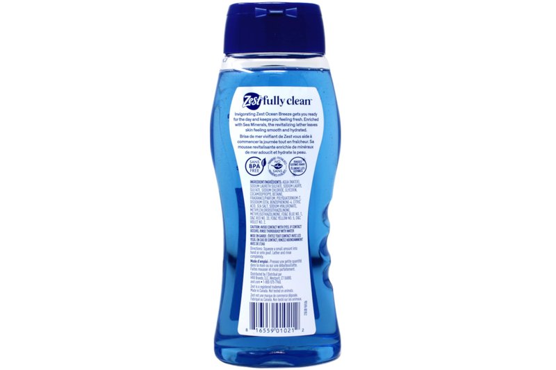 Zest Body Wash - Enriched with Sea Minerals - Invigorating Scent - Hydrating Body Soap - Suitable for All Skin Types - Ocean Breeze - 6 pc