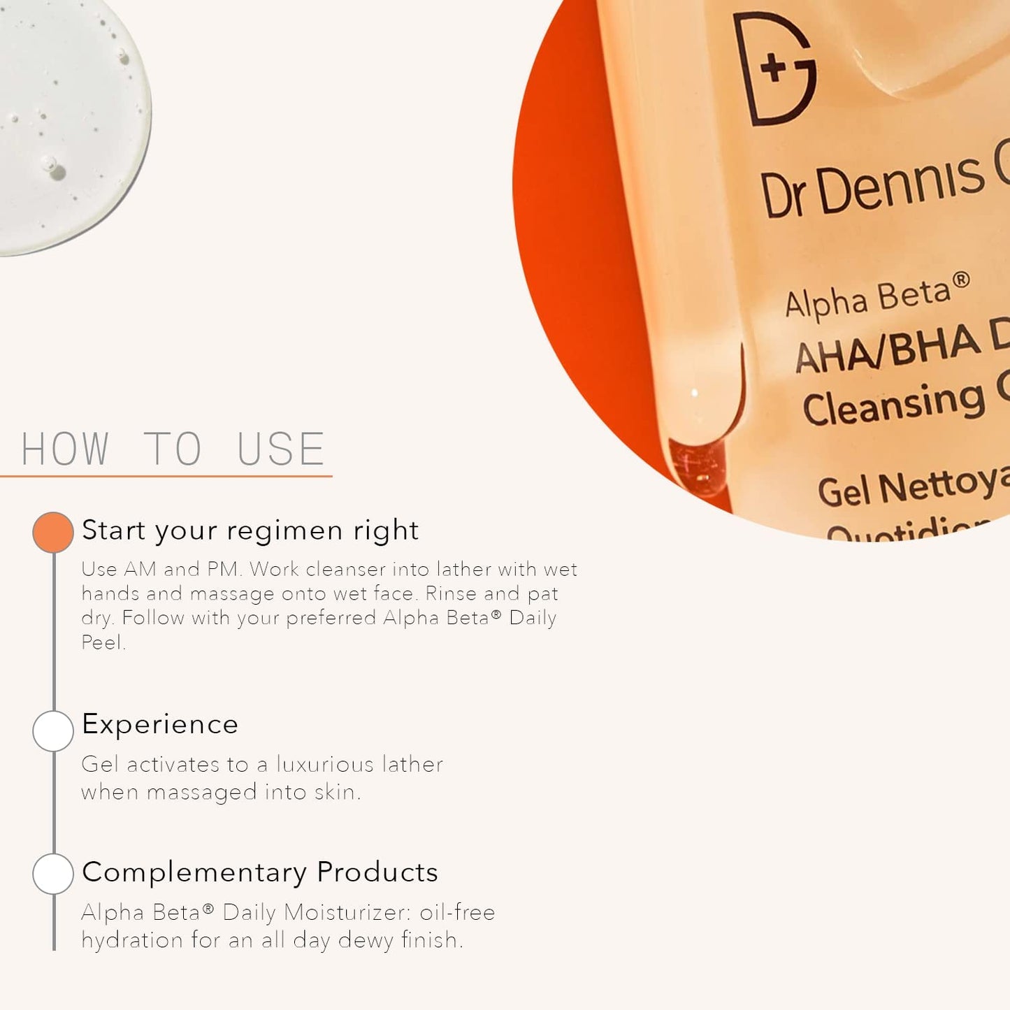 Dr Dennis Gross Alpha Beta® AHA/BHA Daily Cleansing Gel, for Skin That is Dull, Congested and Uneven Tone & Texture (7.5 Fl Oz)