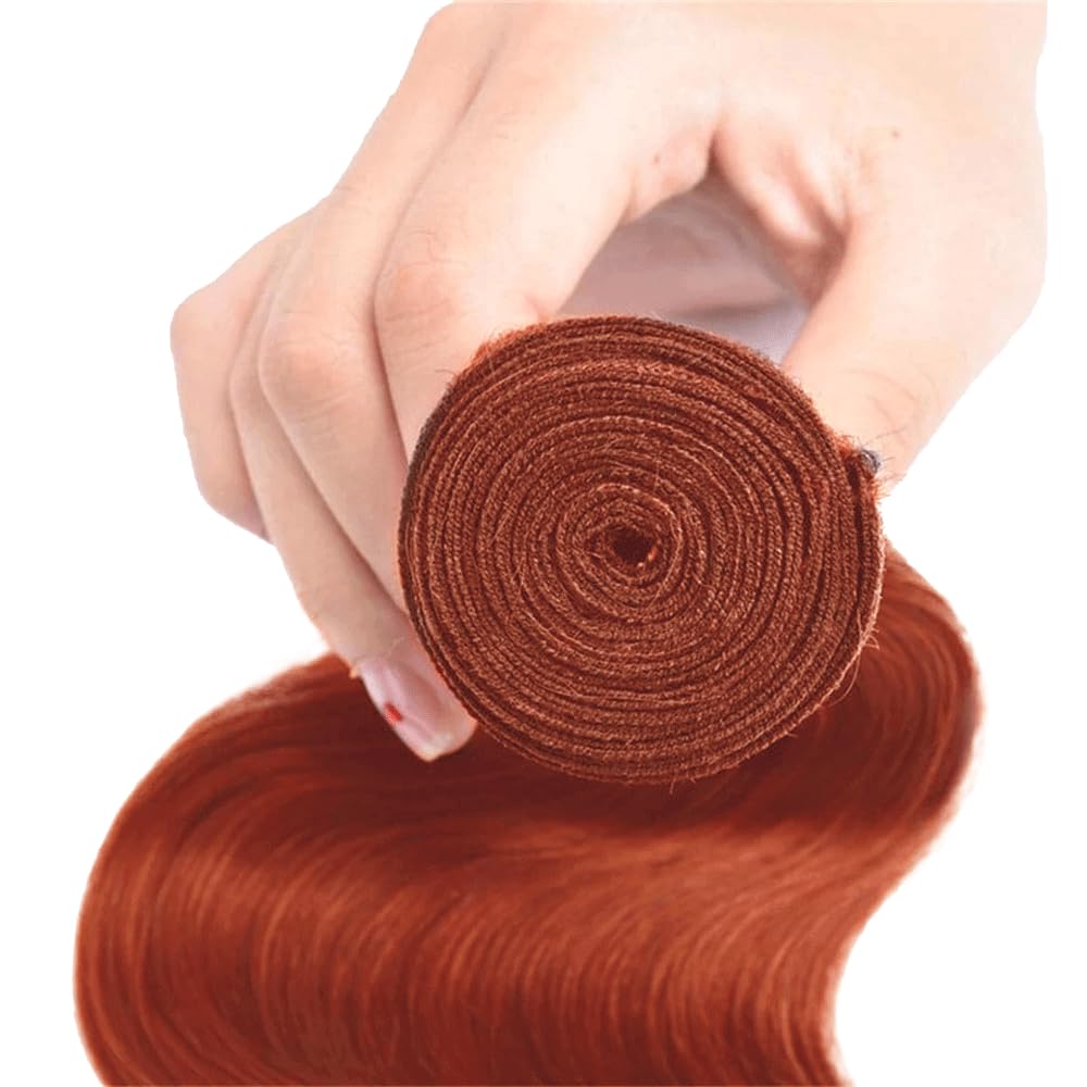 Curly Human Hair Bundle | Ginger Orange 350 Color | 24 Inch Brazilian Virgin Hair - 100g