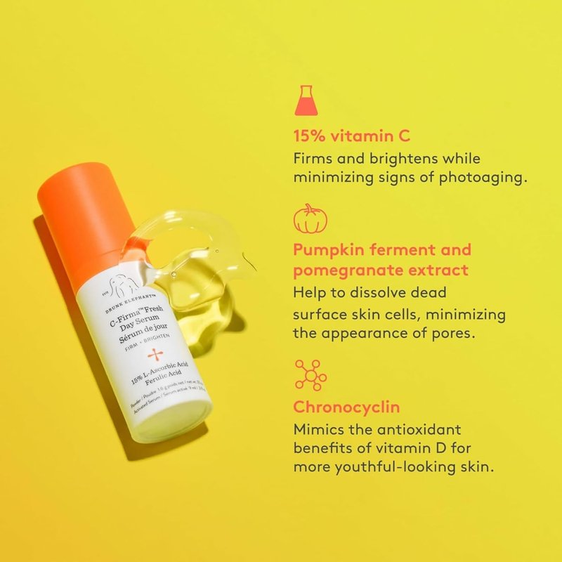Drunk Elephant Hydra & The Bright Skincare Set - C-Firma & B-Hydra Serums | Clean, Cruelty-Free, Dermatologist-Tested