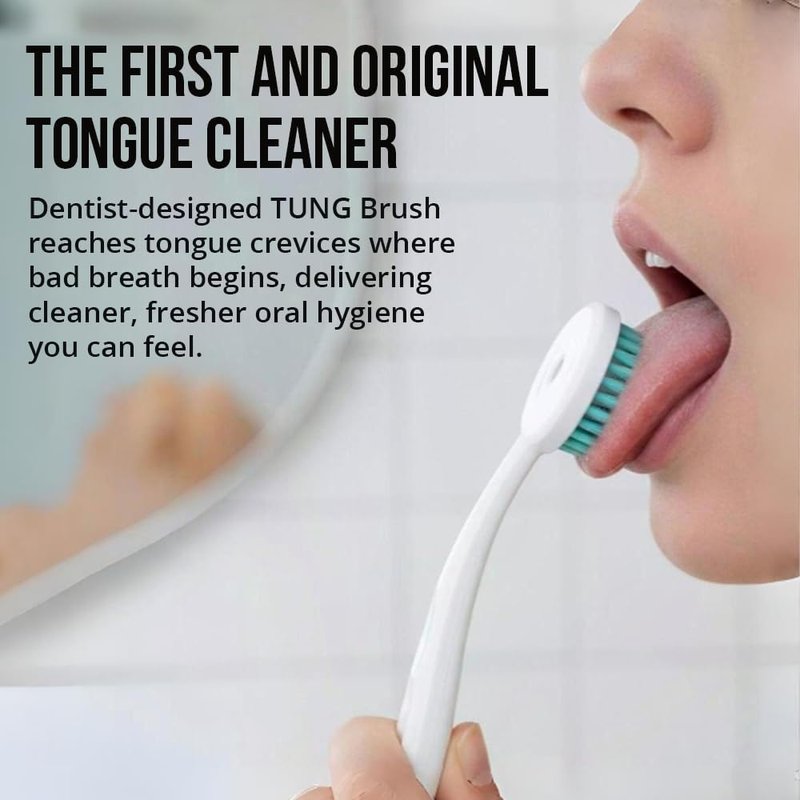 Fresh Mint Tongue Cleaner Gel - Bad Breath Odor Eliminator | Halitosis Defense, BPA Free (4-Pack)