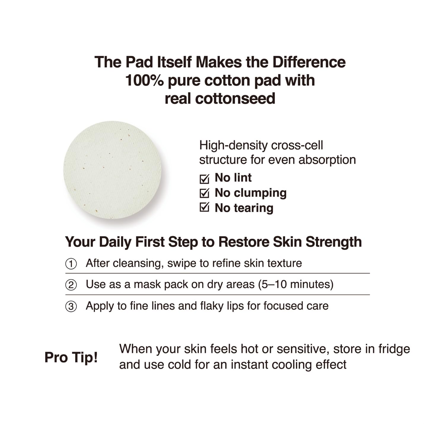 CHOSUNGAH BEAUTY Houttuynia Cordata Purity Skin Serum Pad – Hydrating and Soothing Toner Pads with Centella Asiatica for Sensitive Skin, 70 Pads