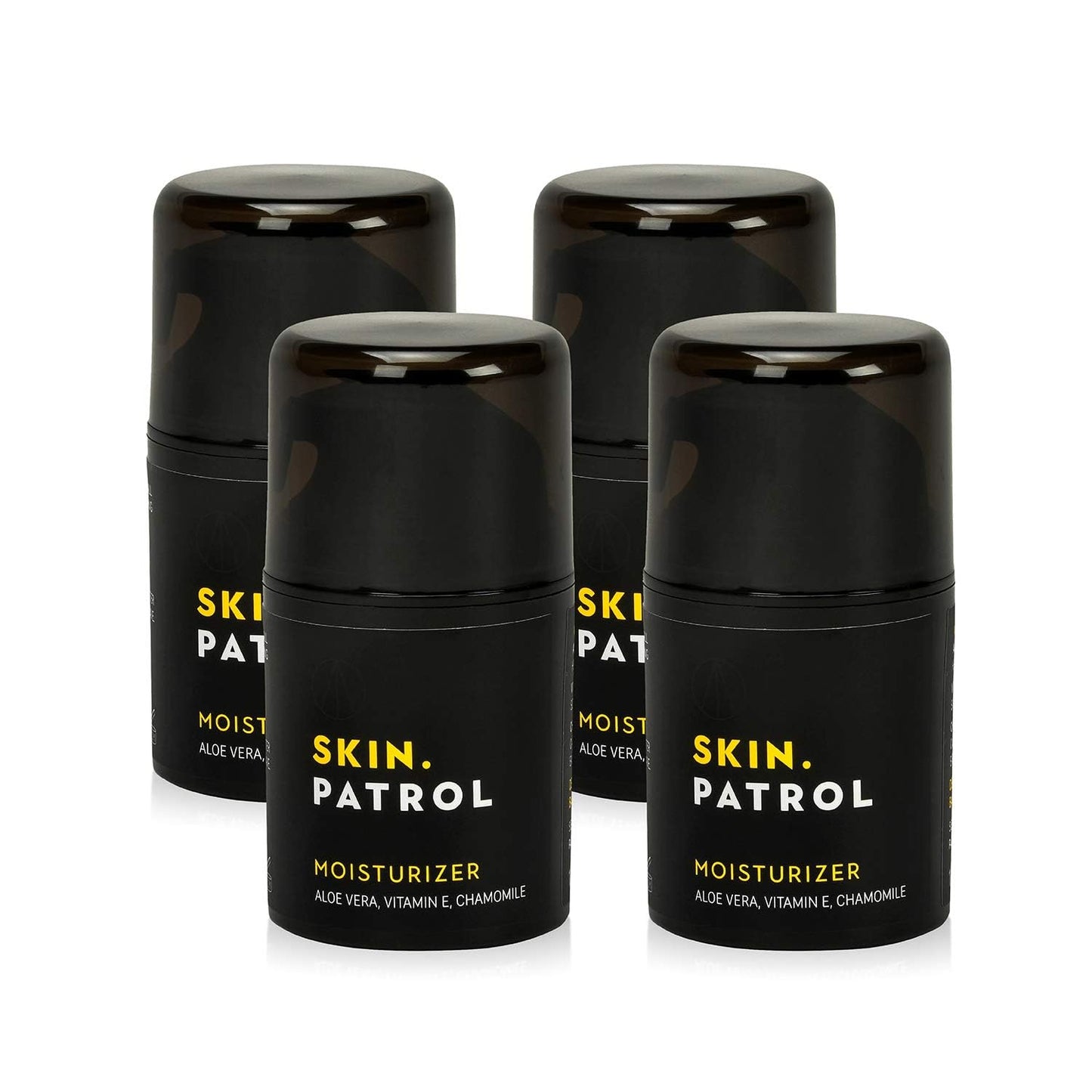 Bump Patrol Skin Patrol Everyday Face Moisturizer for Men - Natural Hydrating Daily Skin Care for Him with Aloe Vera, Vitamin E, Chamomile, Mens Face Lotion - 1.68 oz - Pack 4