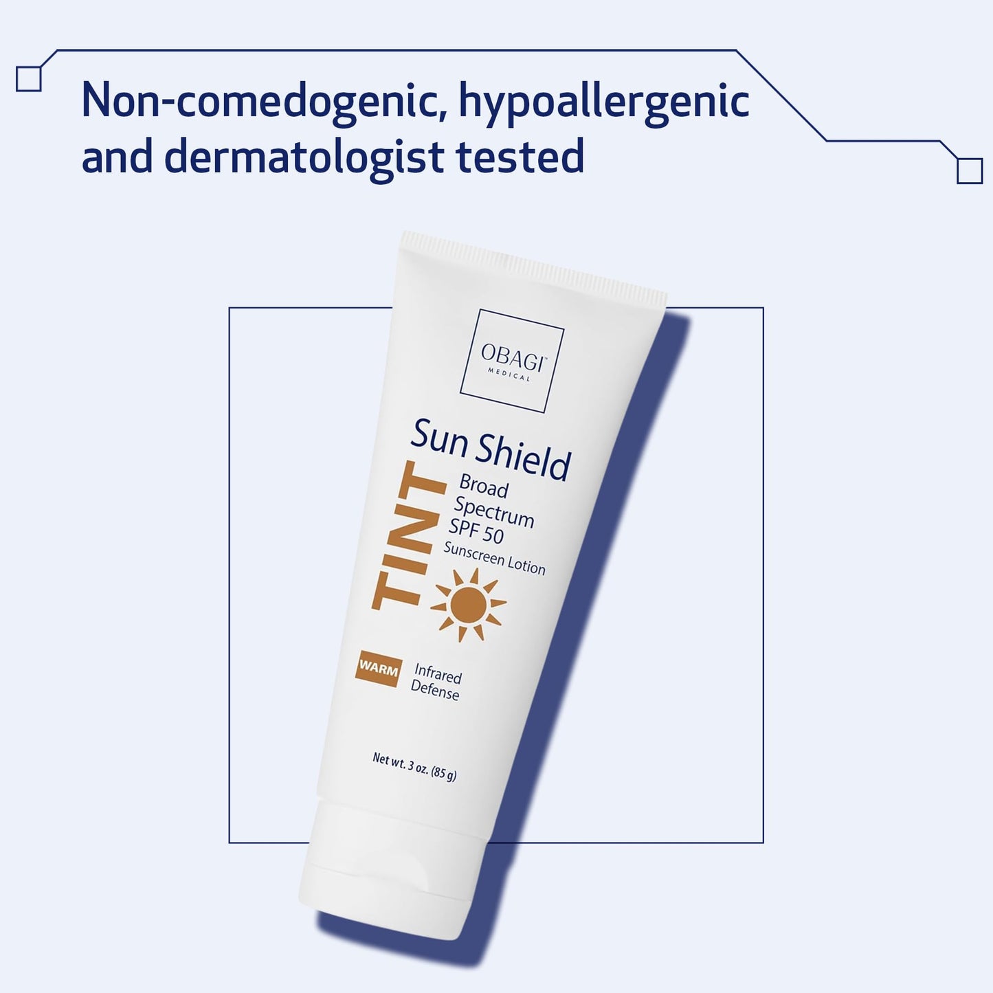 Obagi Medical Sun Shield Tint Broad Spectrum SPF 50 Sunscreen, Unscented 3 Ounce