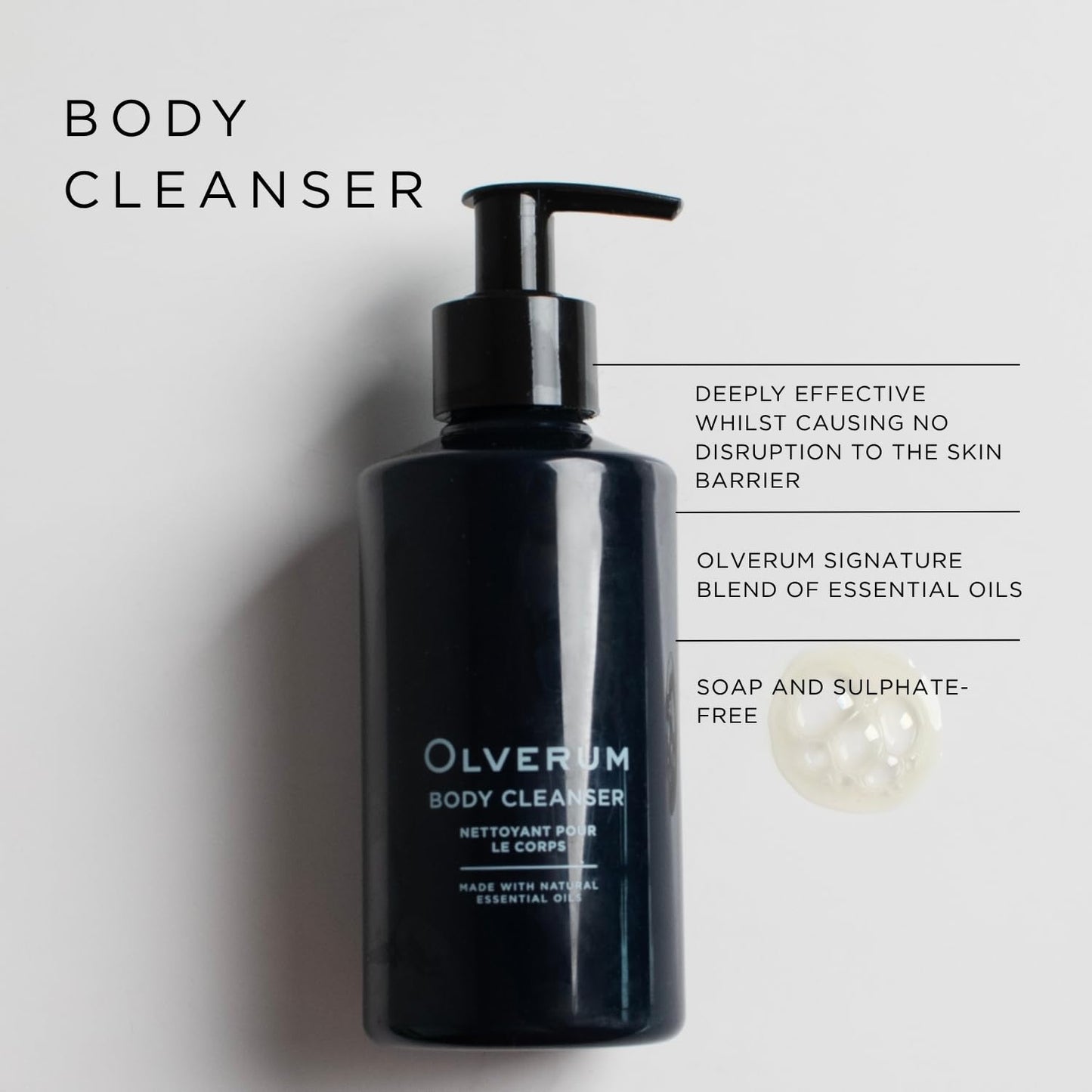 OLVERUM - Natural Body Cleanser | Clean, Vegan Skin Care (8.5 fl oz | 250 ml)