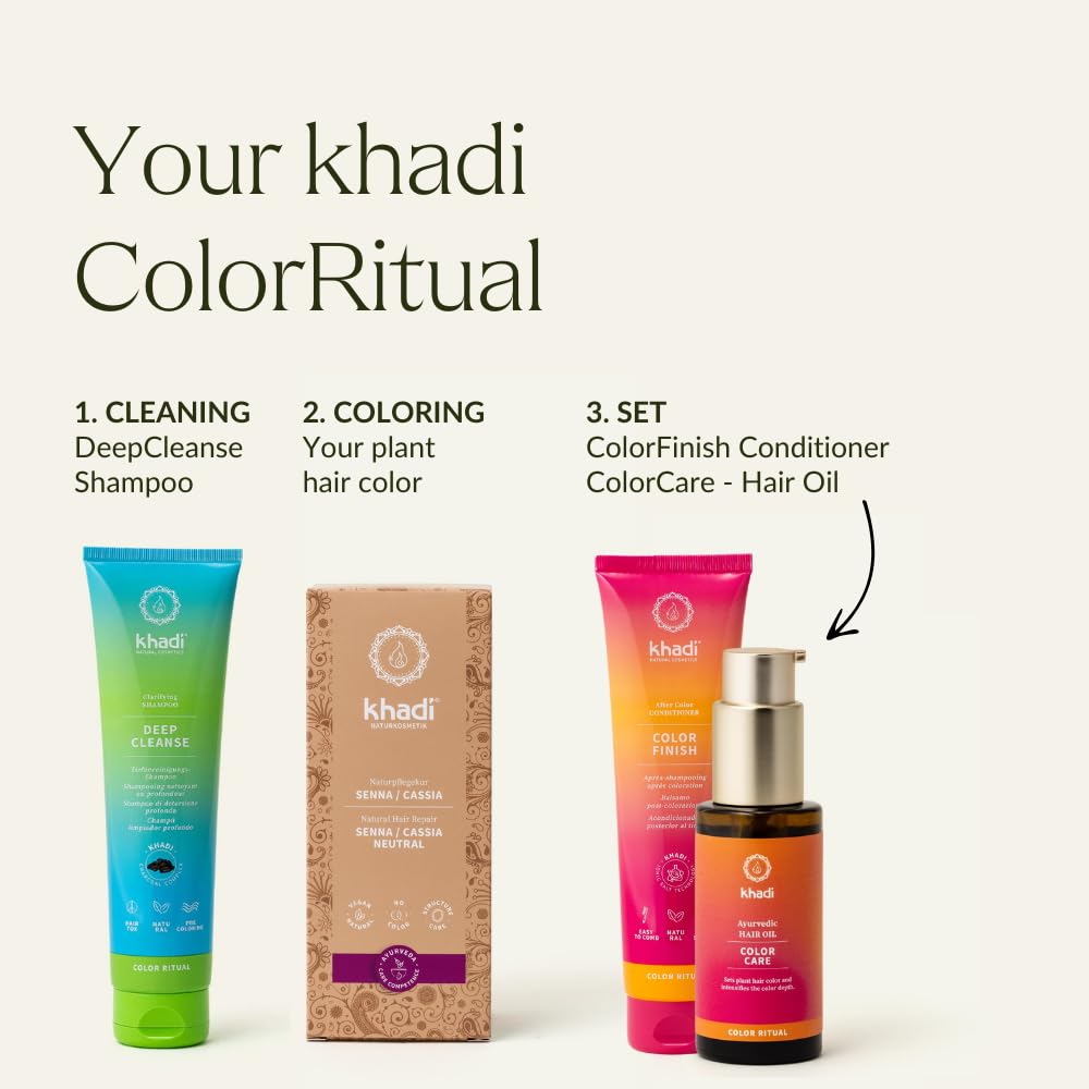 khadi SENNA/CASSIA Natural Hair Color - This colorless intensive care provides shine, volume, and elasticity - Plant hair color 100% herbal & natural - 3.5 oz