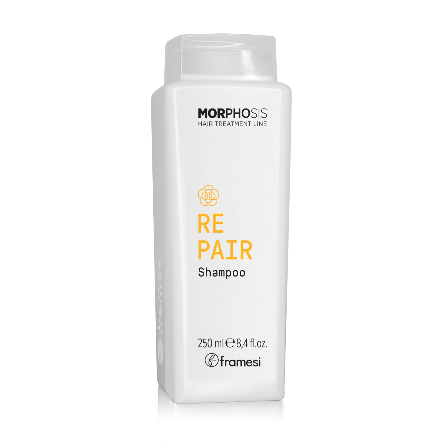 Framesi Morphosis Repair Shampoo - Moisturizing Shampoo for Damaged Hair - Hydrating for Dehydrated, Overtreated, Brittle Hair - Weightless, Fine Hair Friendly + Recognizable Ingredients (8.4 Fl Oz)