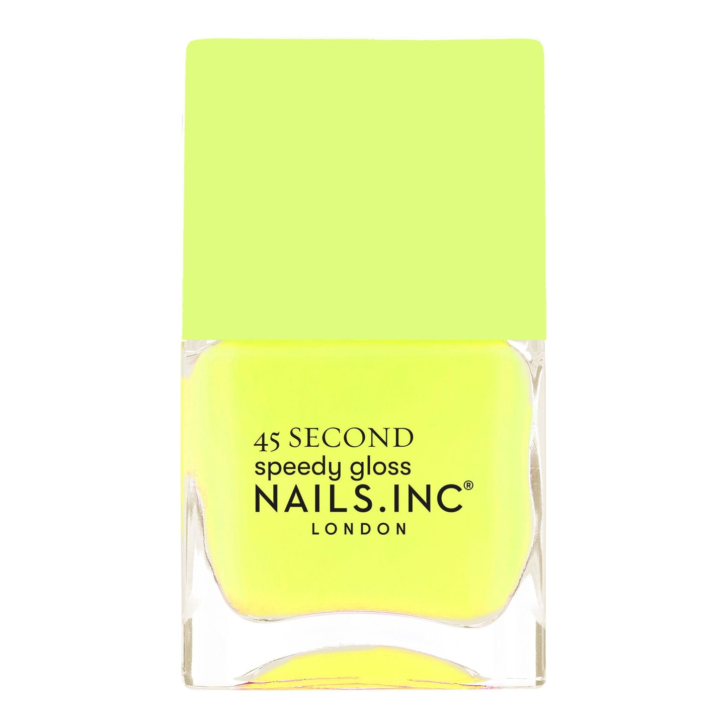 Nails Inc 45 Second Speedy Gloss, Natalie, Pale Yellow, Neon, No Chip, Long Lasting, Quick Dry, Air Dry, Professional Manicures & Pedicures, Fingernails & Toenails, Vegan Nail Polish, 0.47 Fl Oz