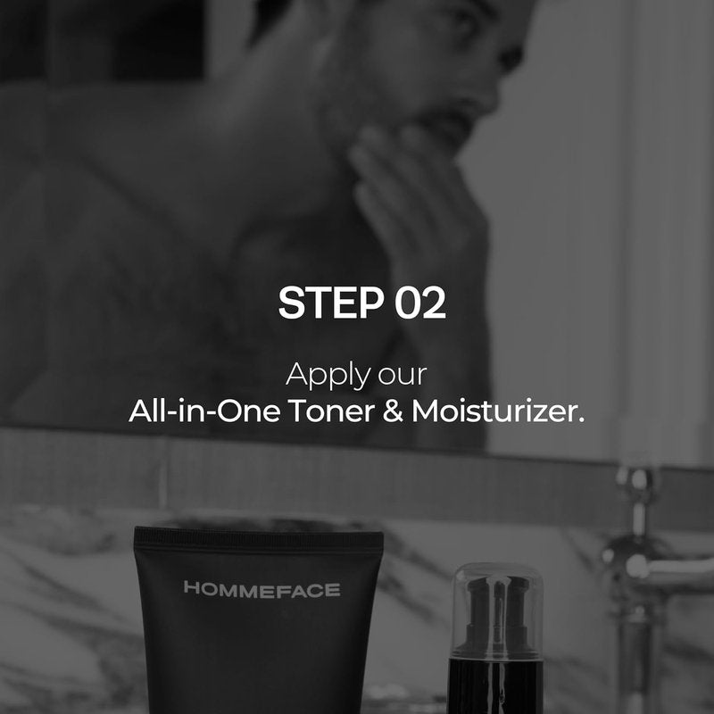 Men’s Easy Duo 2-Step Daily Skincare Routine Set | Face Wash & Toner Moisturizer for Oily, Acne-Prone Skin - 4.22 fl oz & 5.07 fl oz
