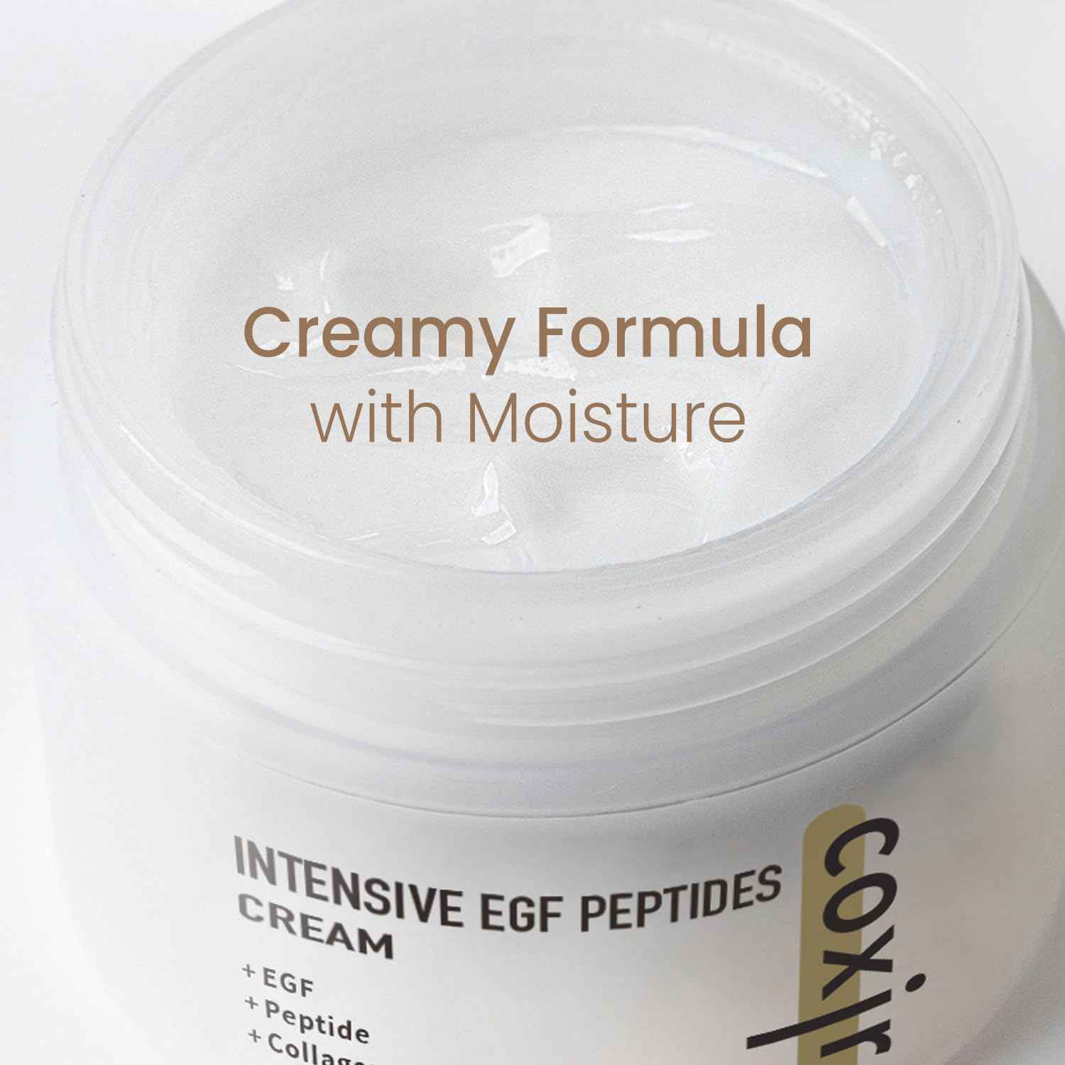 coxir INTENSIVE EGF PEPTIDES CREAM l Day&Night Firming Cream l EGF(Epidermal Growth Factor), Peptides, Niacinamide, Panthenol, Collagen l Korean Skincare [50ml/1.69fl.oz]