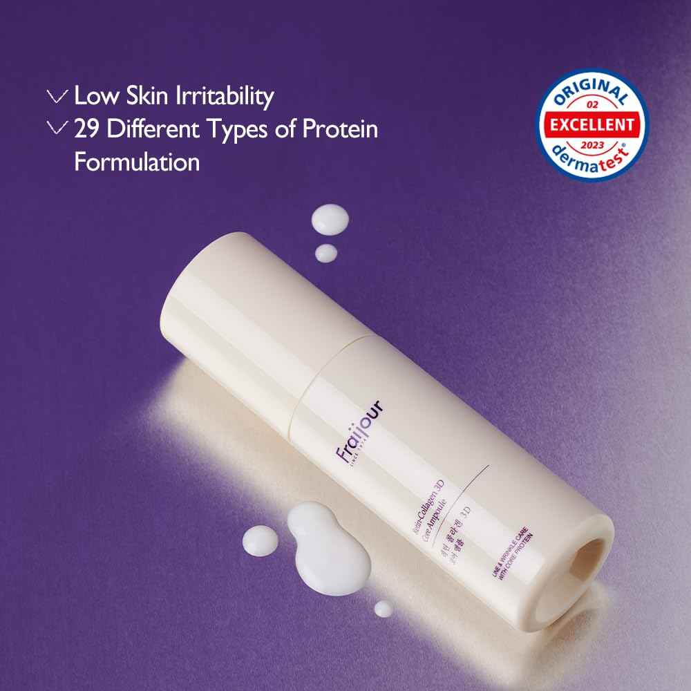 Fraijour Retin-Collagen 3D Core Ampoule – Anti-Aging Serum with Stabilized Retinal, 29 Proteins & Milk Extracts, Firms & Revives Skin, Boosts Elasticity & Glow, For Sensitive Skin, 1.69 fl.oz.