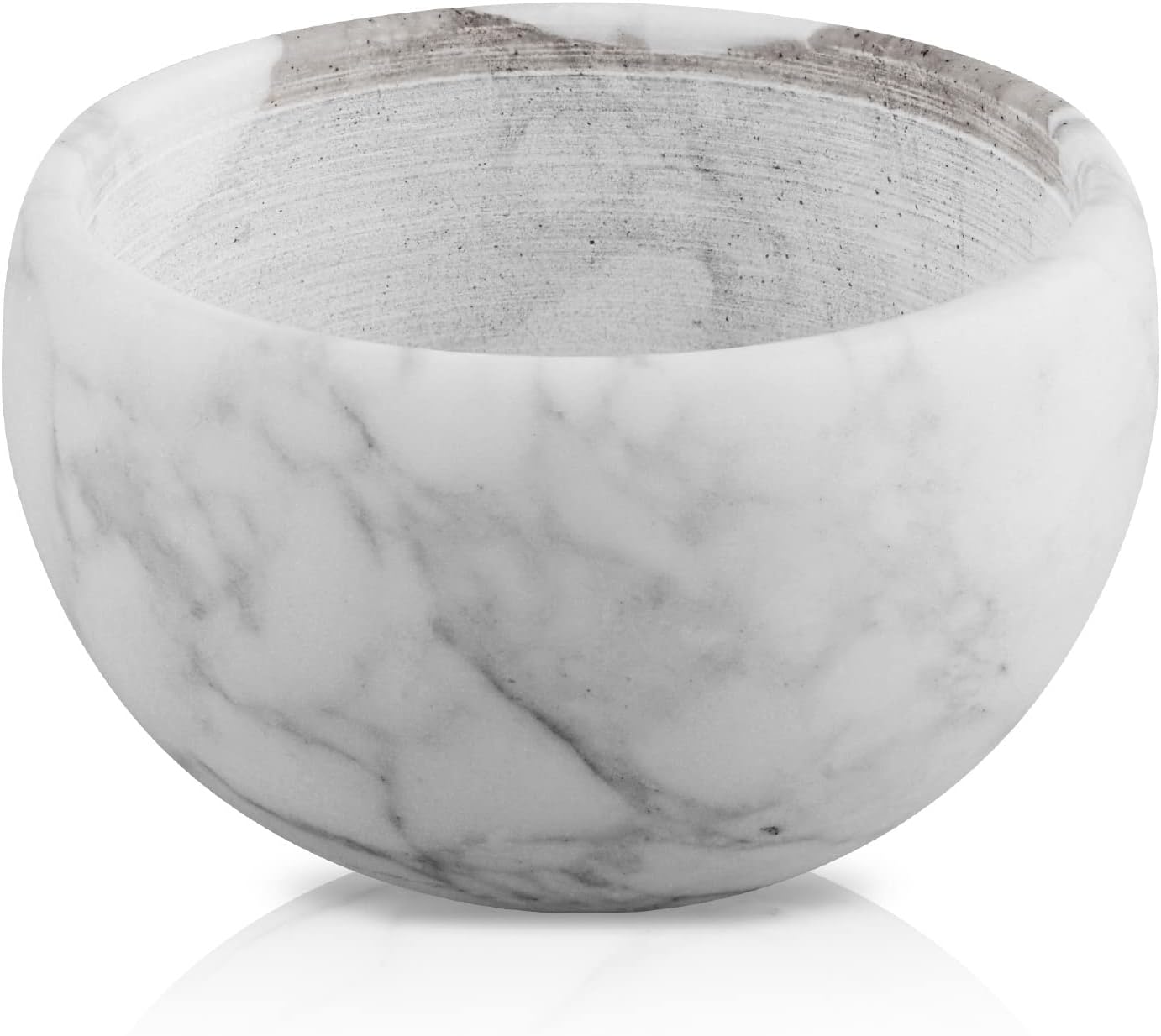 Marble Shaving Bowl - Modern Design Shaving Cream Cup | Large Capacity 4" x 2" (10cm x 6.5cm)