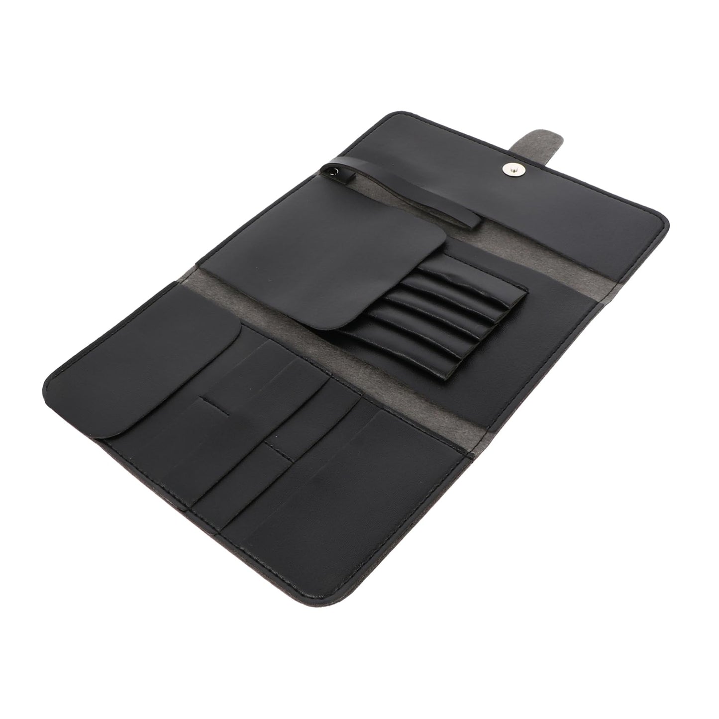 Angoily Foldable Hairdressing Tool Bag 15X10X0.4In Portable Barber Shears Case with Large Capacity for Professional Hairdresser Scissors and Styling Tools Salon and Home Organizer