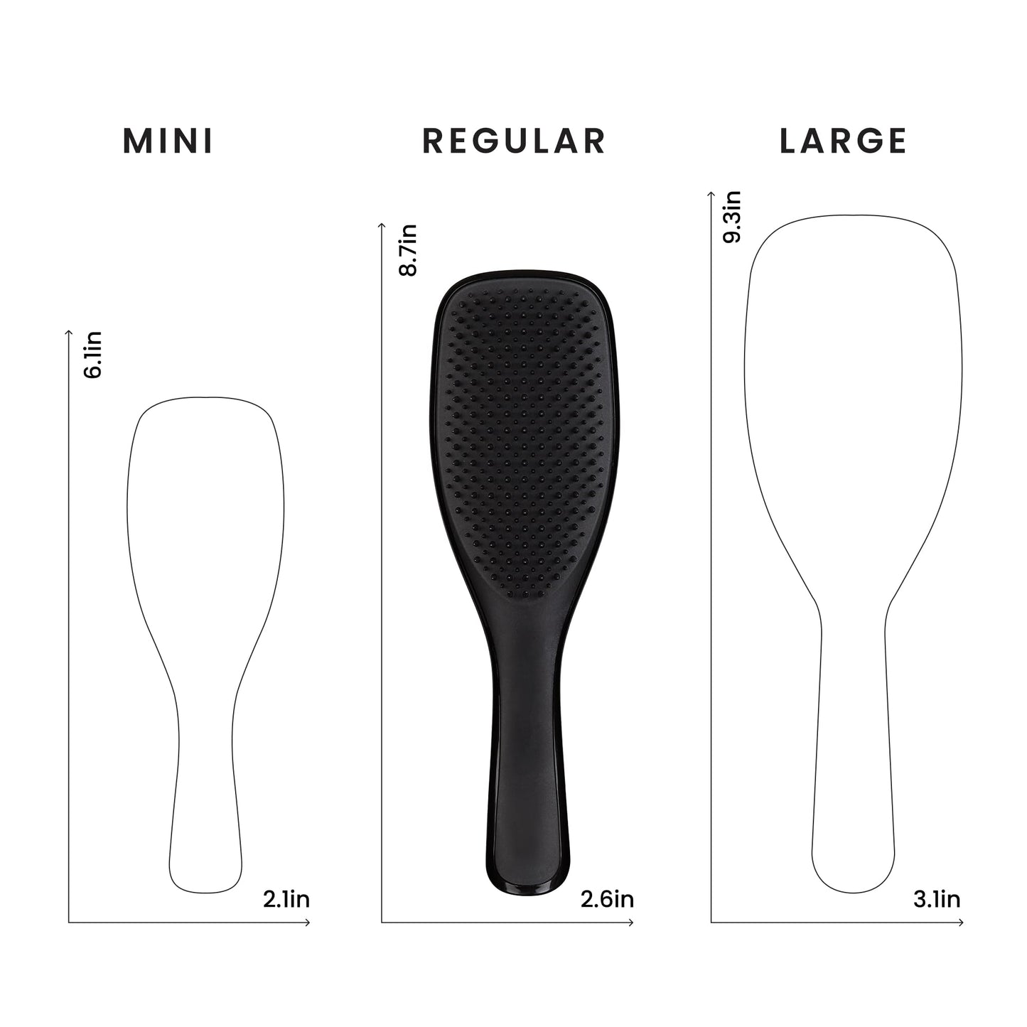 Tangle Teezer Ultimate Detangler Curly Hair Brush, Dry & Wet Hairbrush, Reduces Frizz & Breakage, for 3C to 4C Curly Hair Types, Black