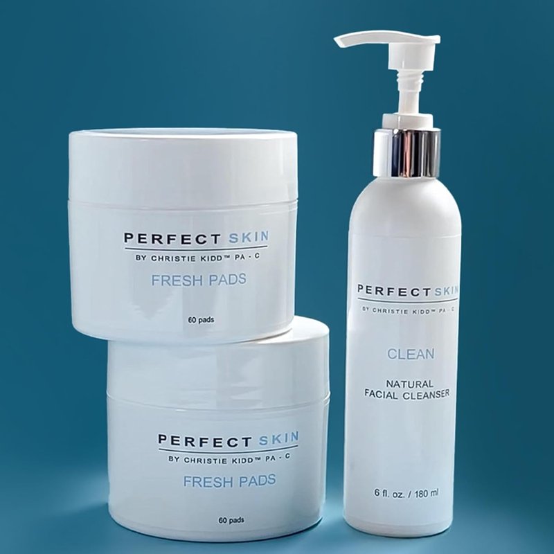 Fresh + Clean Duo Bundle - Natural Face Cleanser & Exfoliating Pads Set | Clean, Soothe, Refine Skin