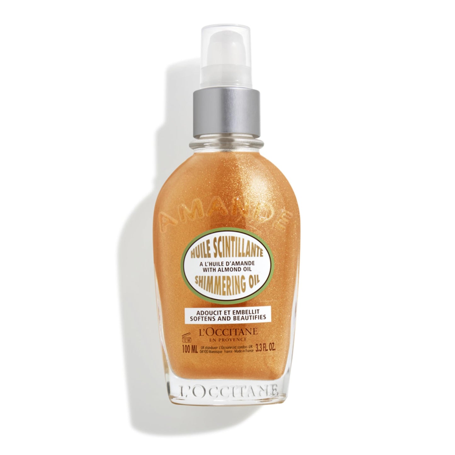 L'OCCITANE Almond Shimmering Body Oil: Instant Golden Glow 3.3 fl oz