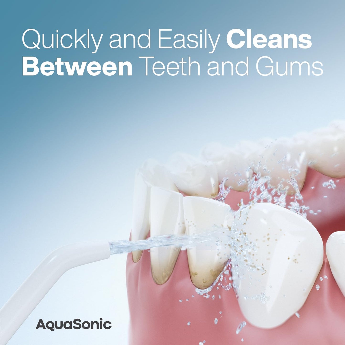 AquaSonic Aqua Flosser PRO - Rechargeable Electric Cordless Water Flosser for Teeth, Gums & Tongue - Waterproof Modern Design, 300ml Large Tank, 3 Modes, 6 Jet Tips, Deluxe Tongue Nozzle - Optic White