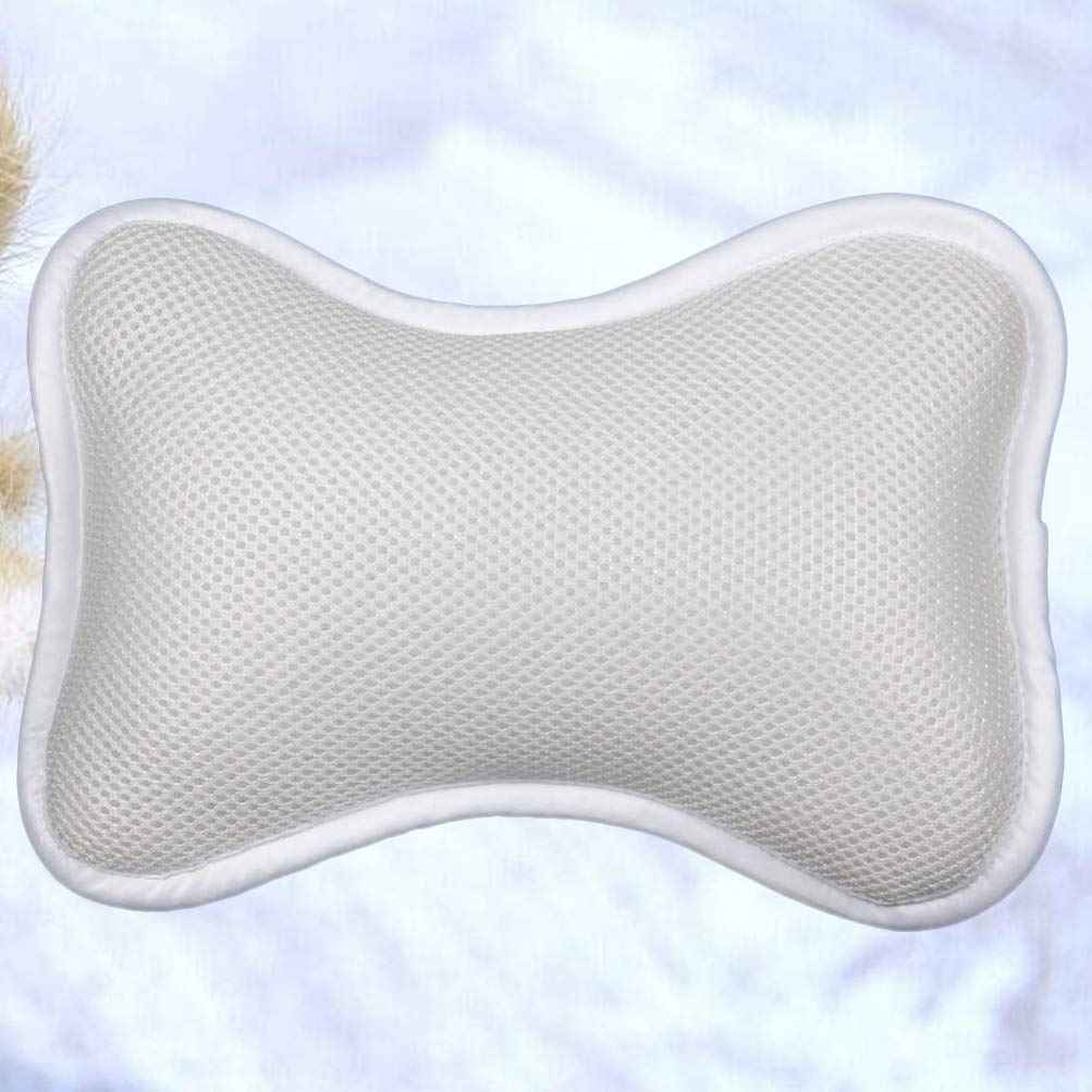 Artibetter Bath Neck Rest Non-Slip Bath Pillow with Suction Cups Support Neck and Shoulders for Bathtub Bathing Pillow