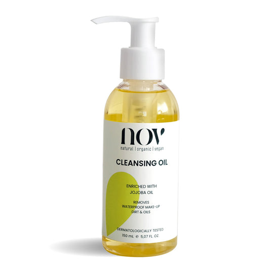 NOV Cleansing Oil - Facial Cleanser for Waterproof Make-Up - Non-Greasy Face Cleanser With Sweet Almond Oil for Hydration - All Skin Types - 5.07 oz