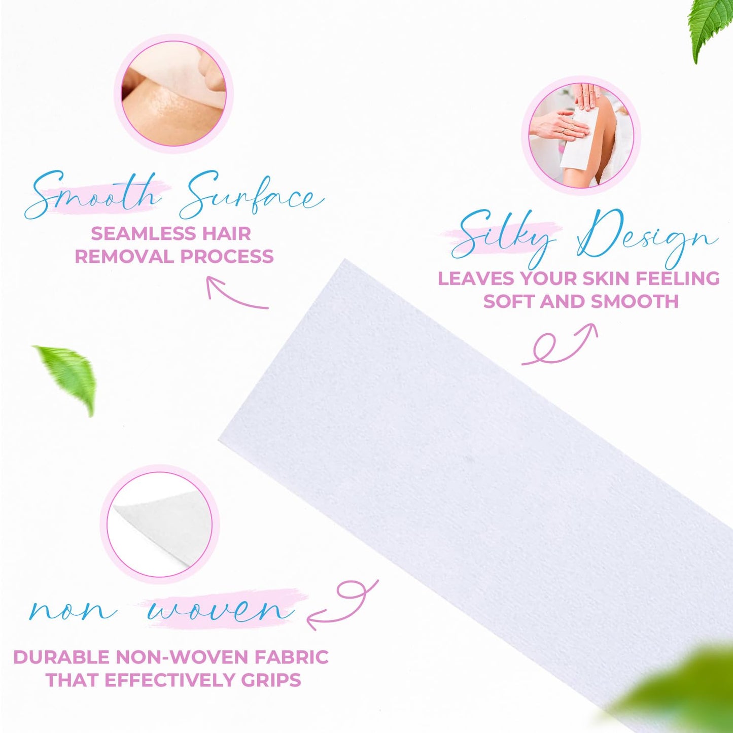Tifara Beauty Non Woven Large 3x9 Body and Facial Wax Strips (1000)