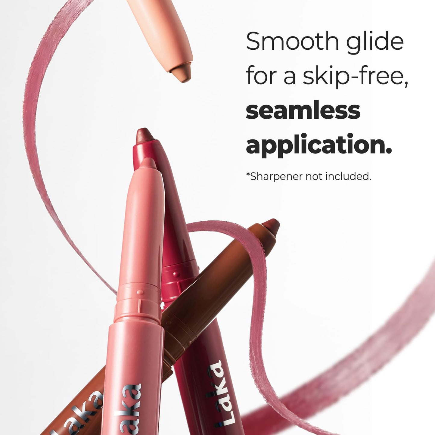 Laka Lip Liner - Smooth & Blendable Soft Matte Lip Contour Pencil for Shaping & Overlining Lips | Waterproof Formula, Oil-Cleanse Off, Long-Lasting Wear | #08 Burnt Brown, 0.02oz
