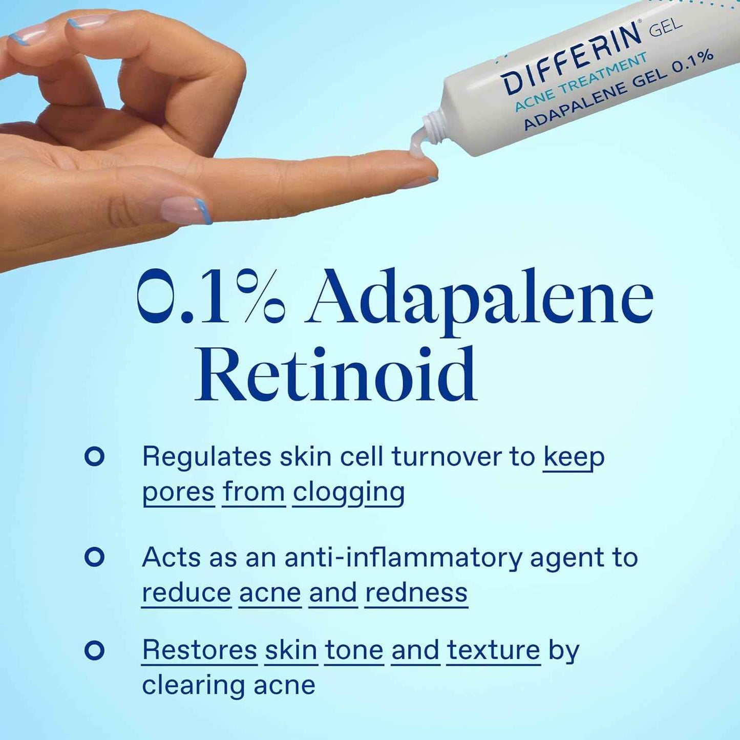 Differin Acne Treatment Gel, 60 Day Supply, Retinoid Treatment for Face with 0.1% Adapalene, Gentle Skin Care for Acne Prone Sensitive Skin, 15g Tube (Pack of 2) (Packaging May Vary)