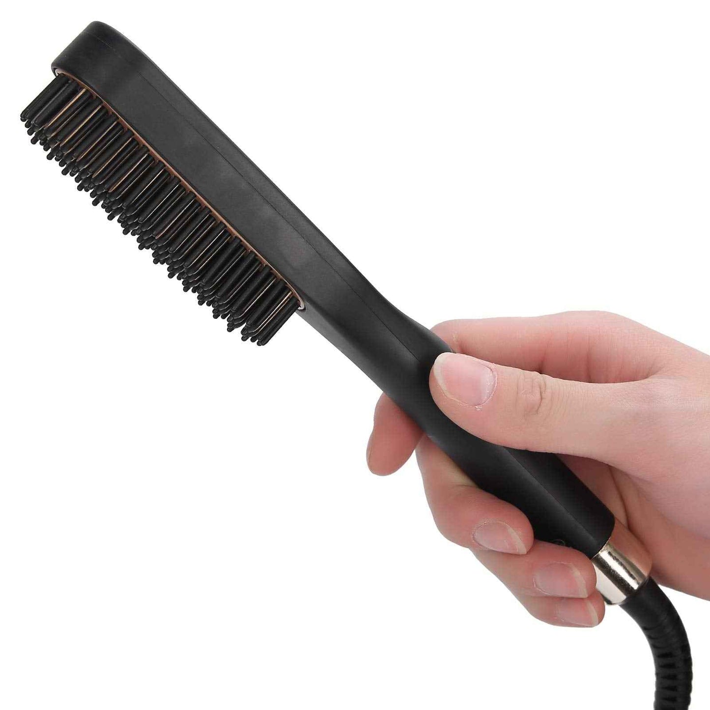 Multifunctional Beard Straightening Comb - Electric Hair Straightener for Styling and Grooming (US Plug)
