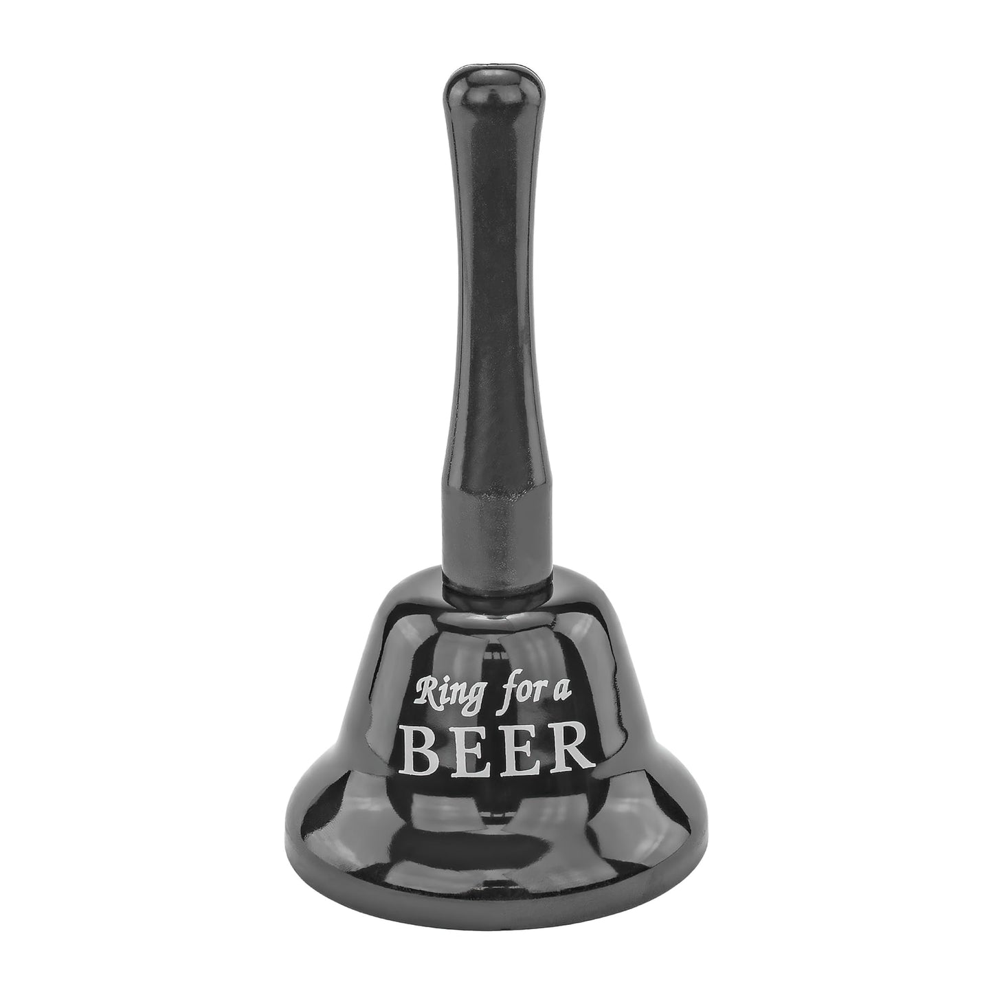 Fairly Odd Novelties 'Ring for Beer' Handbell - Sleek Black, Fun Gag Gift - Perfect for Beer Lovers, Parties, and Relaxation!