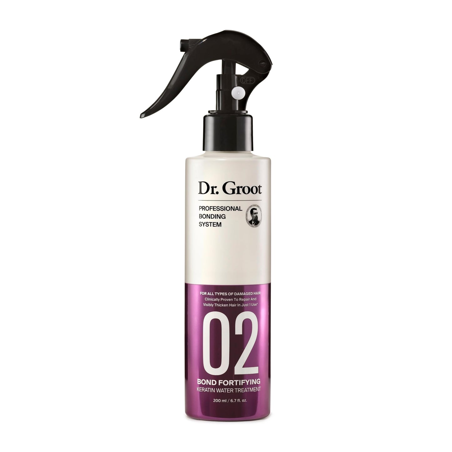 Dr. Groot Bond Fortifying Keratin Treatment, Clinically Proven for Repair and Thickening of Dry, Thin, Damaged Hair - Hair Mask, Glass Hair Effect, Korean Professional Bonding System