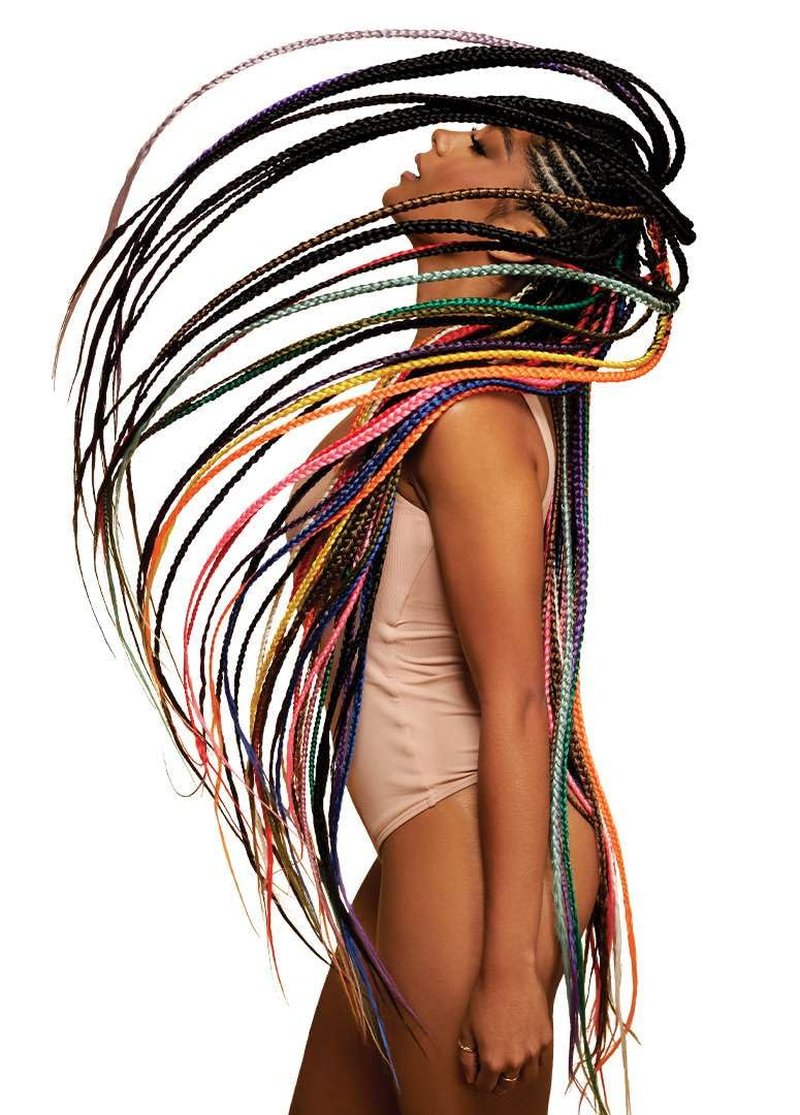 Outre X-Pression Braid - Pre Stretched Braid 52" 3X (5 Pack, OFF BLACK 1B)