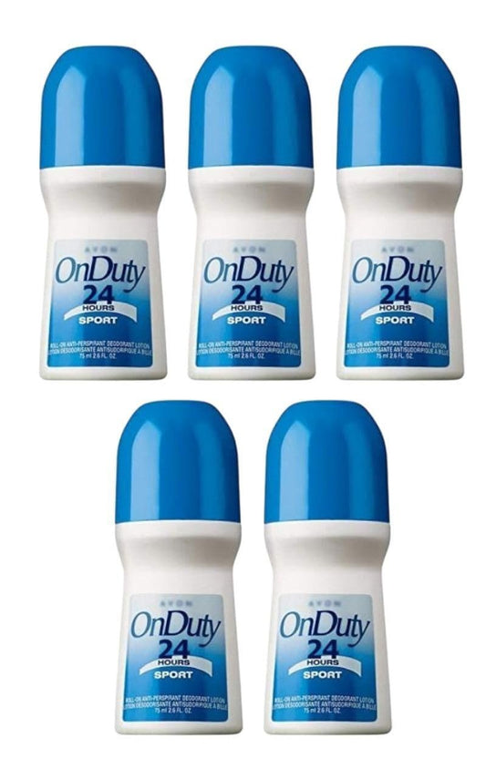 On Duty 24 Hours Sport Roll-on – Long-lasting Antiperspirant Protection – Fresh Scent – 2.6 oz (Pack of 5)
