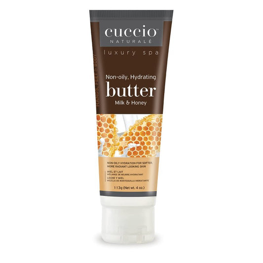 Cuccio Naturale Butter Blends - Ultra-Moisturizing, Renewing, Smoothing Scented Body Cream - Deep Hydration For Dry Skin Repair - Made With Natural Ingredients - Milk & Honey - 4 Oz
