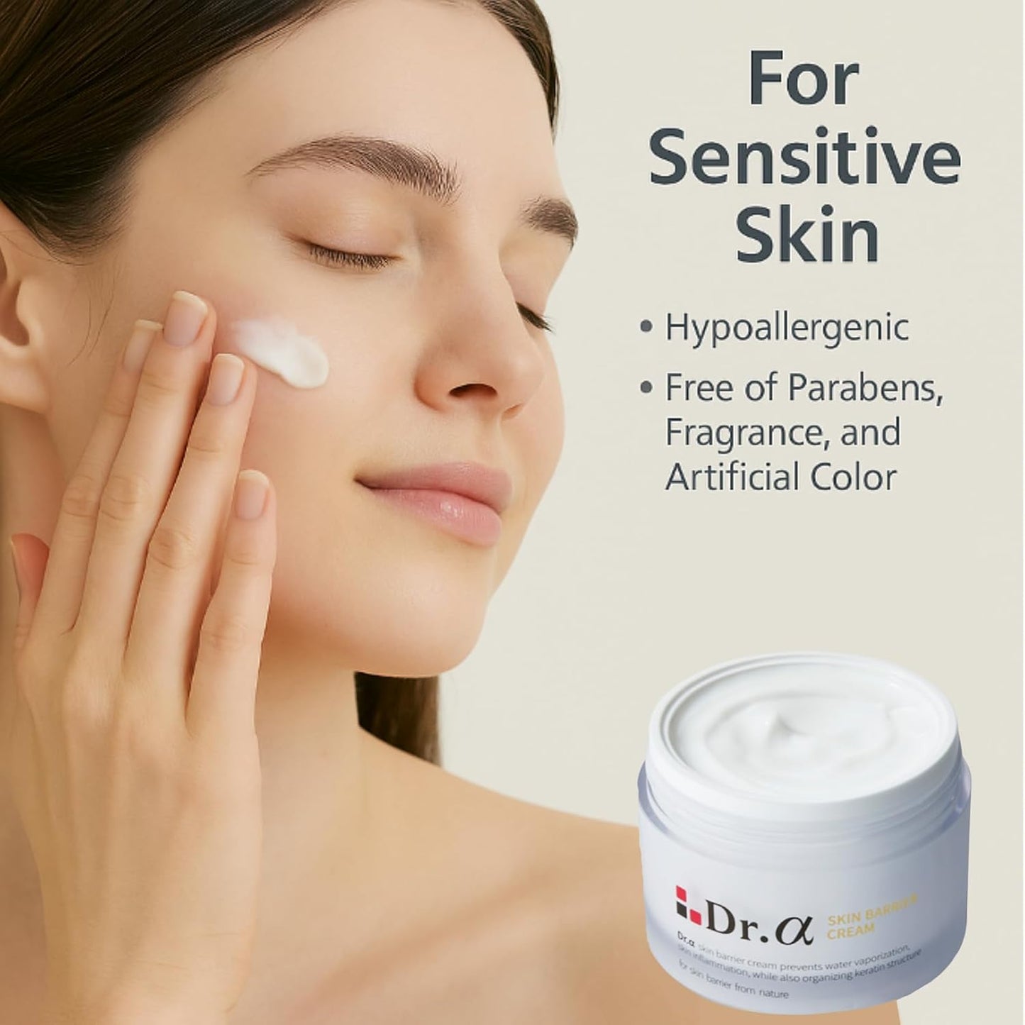 Alpha Skin Barrier Cream - Moisturizing Lotion for Dry, Sensitive Skin | 80ml Face & Body Care