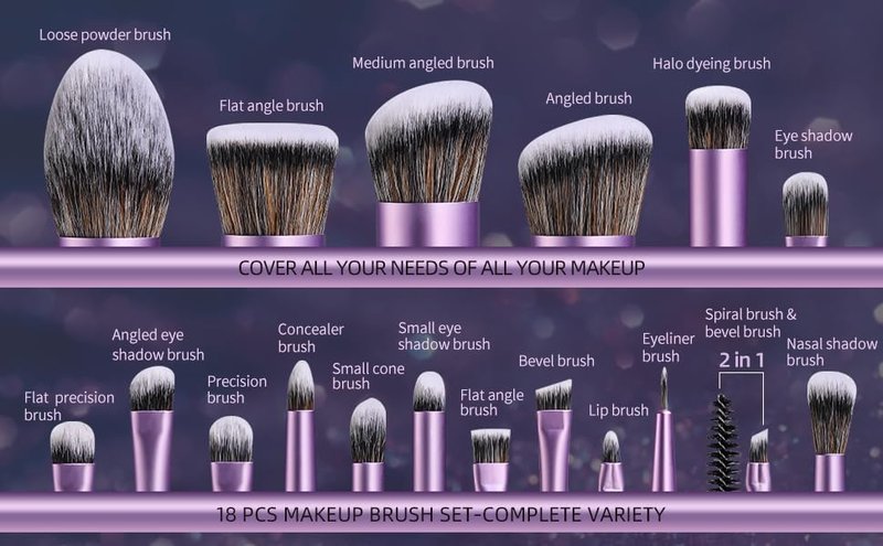 Professional Makeup Brush Set - 22 High-Quality Brushes for Flawless Application