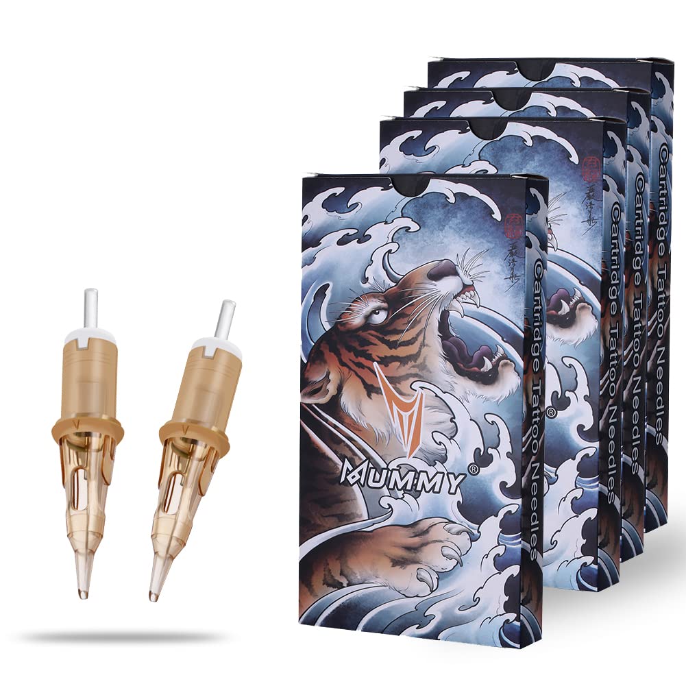 Mummy Tattoo Cartridges - Disposable Round Liner Needles | 40pcs Bugpin #10 L-Taper