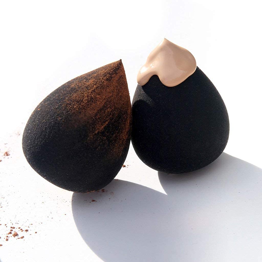 Beauty Bakerie Blending Egg Beauty Sponge Cosmetic Face Make up Blender Sponge Applicator for Powder, Liquid, Foundation, Concealer and Blending, Latex Free 6 Pack Set, Organic Brown