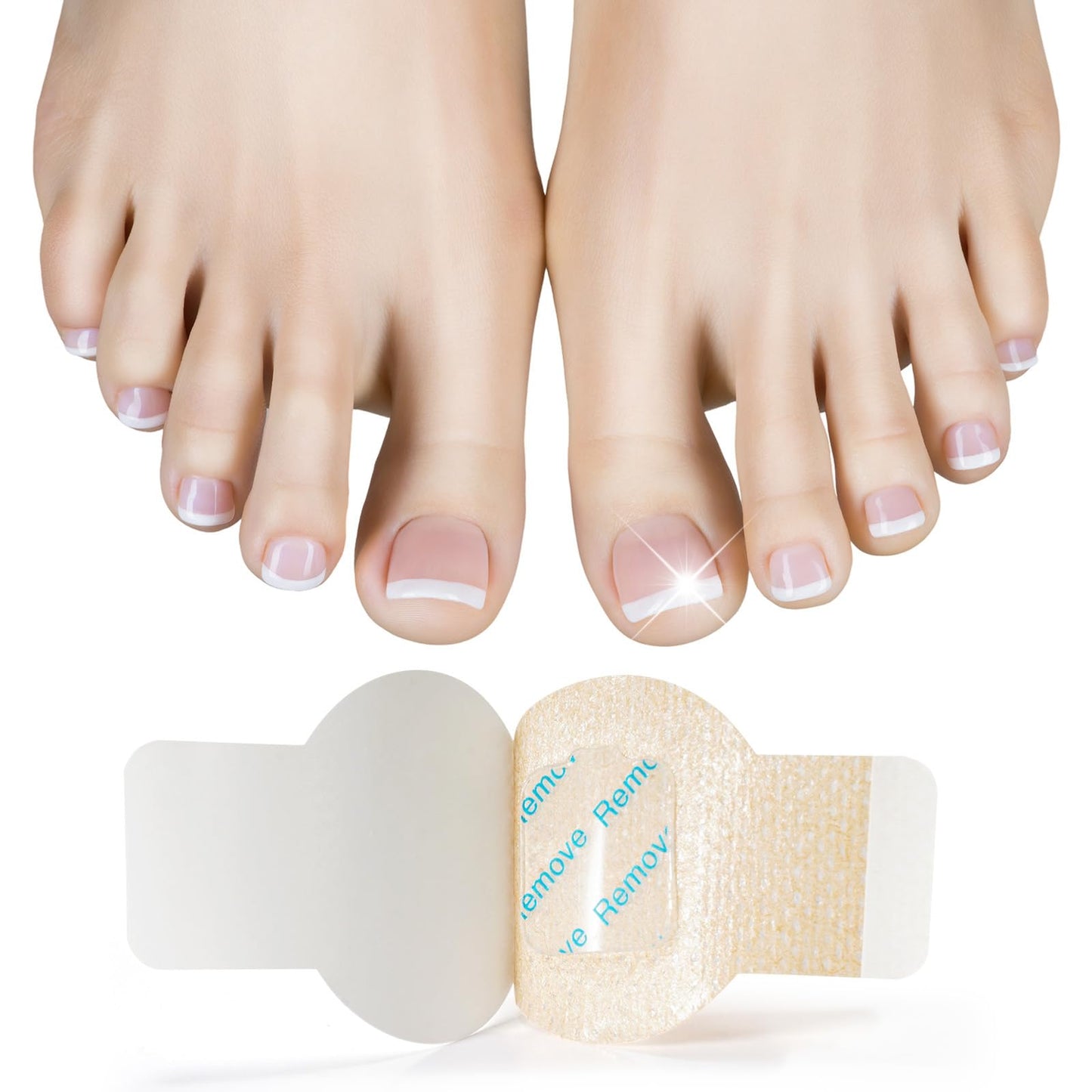 Nail Patches for Toenails & Fingernails – 63Pcs Parches para uñas con hongos, 8-Hour Fungus Nail Care Repair Stickers for Damaged Nails, for Extra Strengthening, Safe for Sensitive Skin