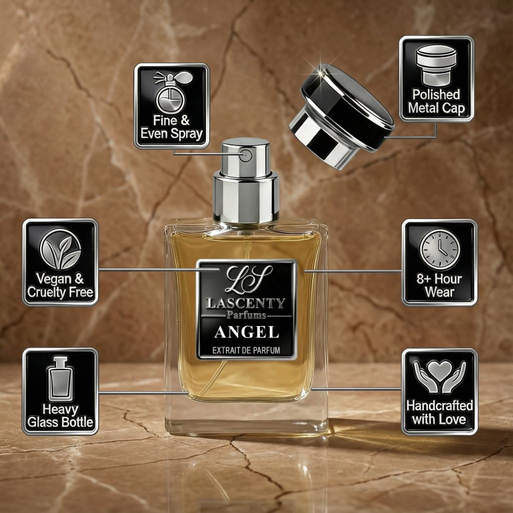 LaScenty ANGEL Inspired by K|.LIAN Angels' Share, Warm Spicy Gourmand Perfume and Cologne for Men and Women, Long Lasting Intense Fragrance with Strong High Projection, 50 ml EDP