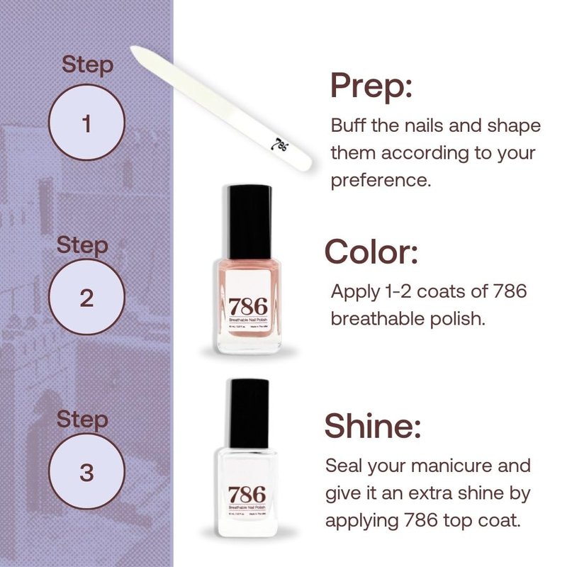 786 Cosmetics – 4 Piece Set: Breathable Nail Polish - Vegan, Cruelty-Free, Healthy, Award-Winning, Halal, Fast-Drying (Coastal Dreams)