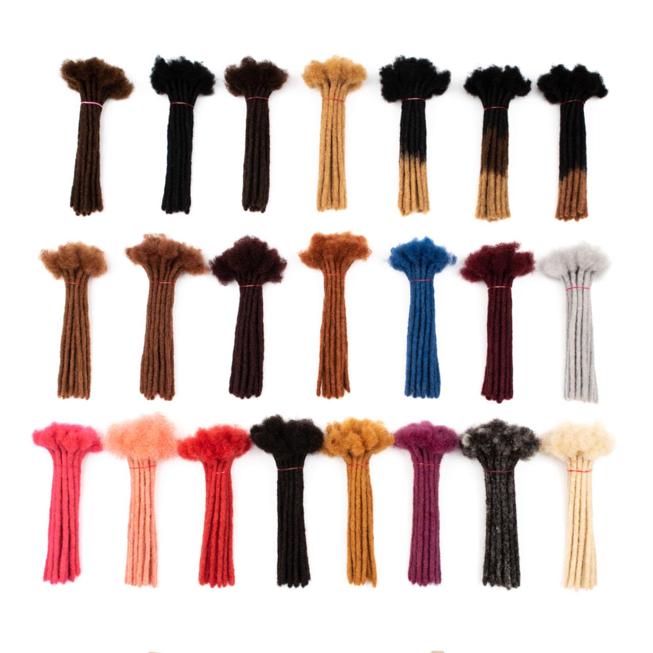 LinkMai 0.2-0.8cm Locs 8-18 I nch 20 Strands 100% Real Human Hair Dreadlock Extensions for Man/Women Permanent Loc Extensions Bundles Can Be Dyed Bleached Curled & Twisted (0.4CM, 1B, 18 INCH)