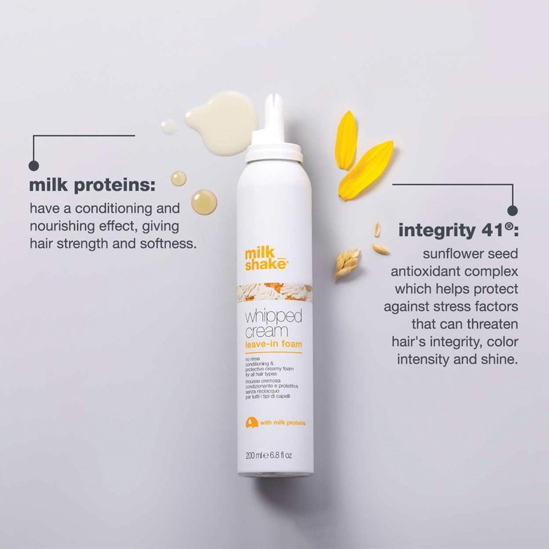 milk_shake Whipped Cream Leave-in Treatment | Creamy, No-Rinse Conditioning Mousse with Milk Proteins and Fruit Extracts | Hydrates, Detangles, and Smooths for Silky, Healthy-Looking Hair