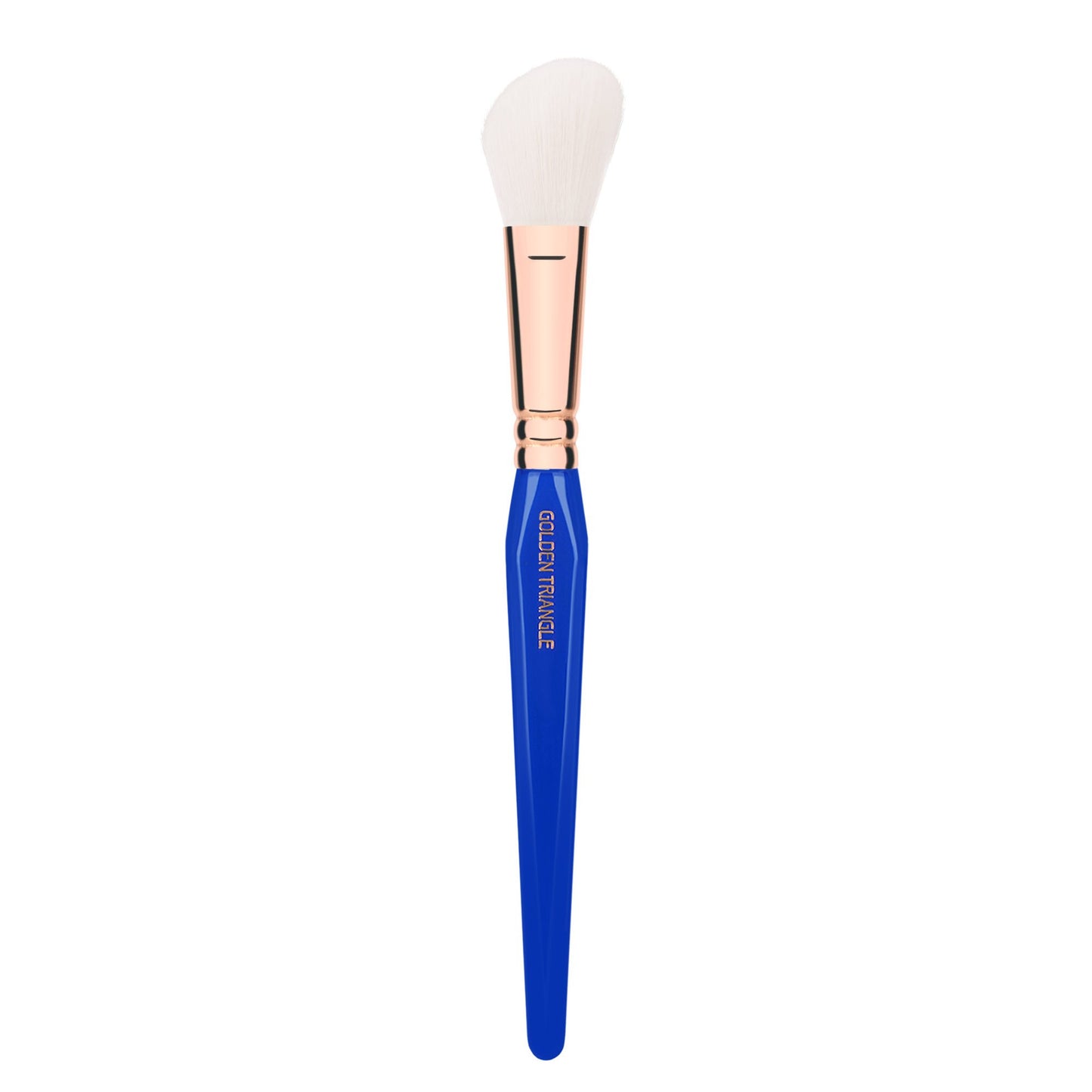 Bdellium Tools Professional Makeup Brush - Golden Triangle 942 Slanted Contour - With All Vegan and Soft Synthetic Fibers, For Adding Dimension to the Face (Blue, 1pc)