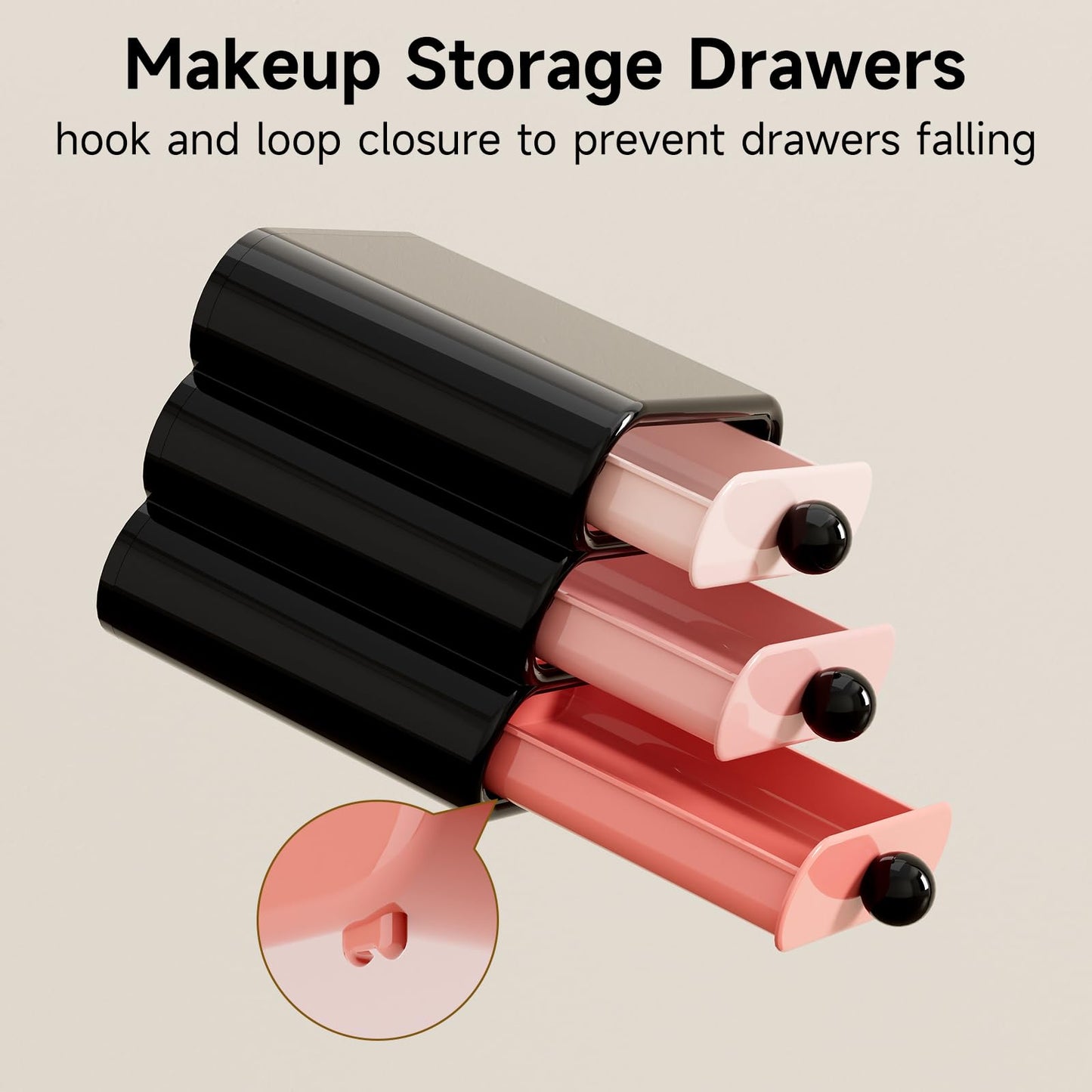 UFORU Multi-drawer Storage Organizer, Compact Vanity Drawer Organizer Set for Makeup, Small Plastic Storage Box for Bathroom, Dorm, Desk, Office