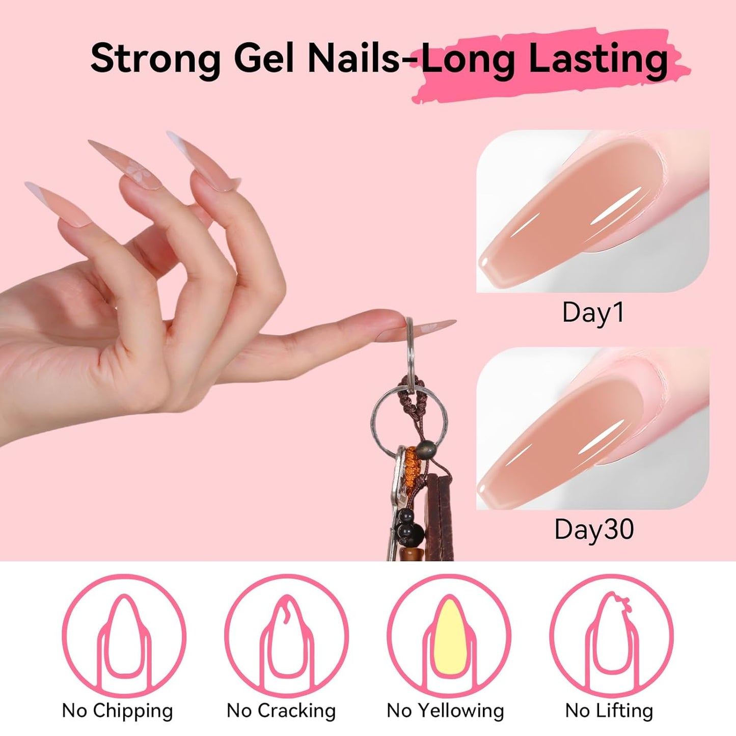 Makartt Poly Nail Gel: Clear 50ML Gel Builder for Natural-Looking Strengthener 3D Molding Gel for Trendy Nail Art-Long-Lasting and Easy to Use Supplies