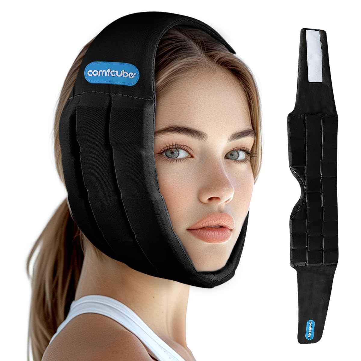 Face Ice Pack for Wisdom Teeth, 2 Hours Long Lasting Cold Therapy Flexible Cold Pack Head Wrap for Wisdom Teeth Surgery, TMJ, Chin, Oral Pain, Facial Surgery, Jaw Pain, Tonsillectomy