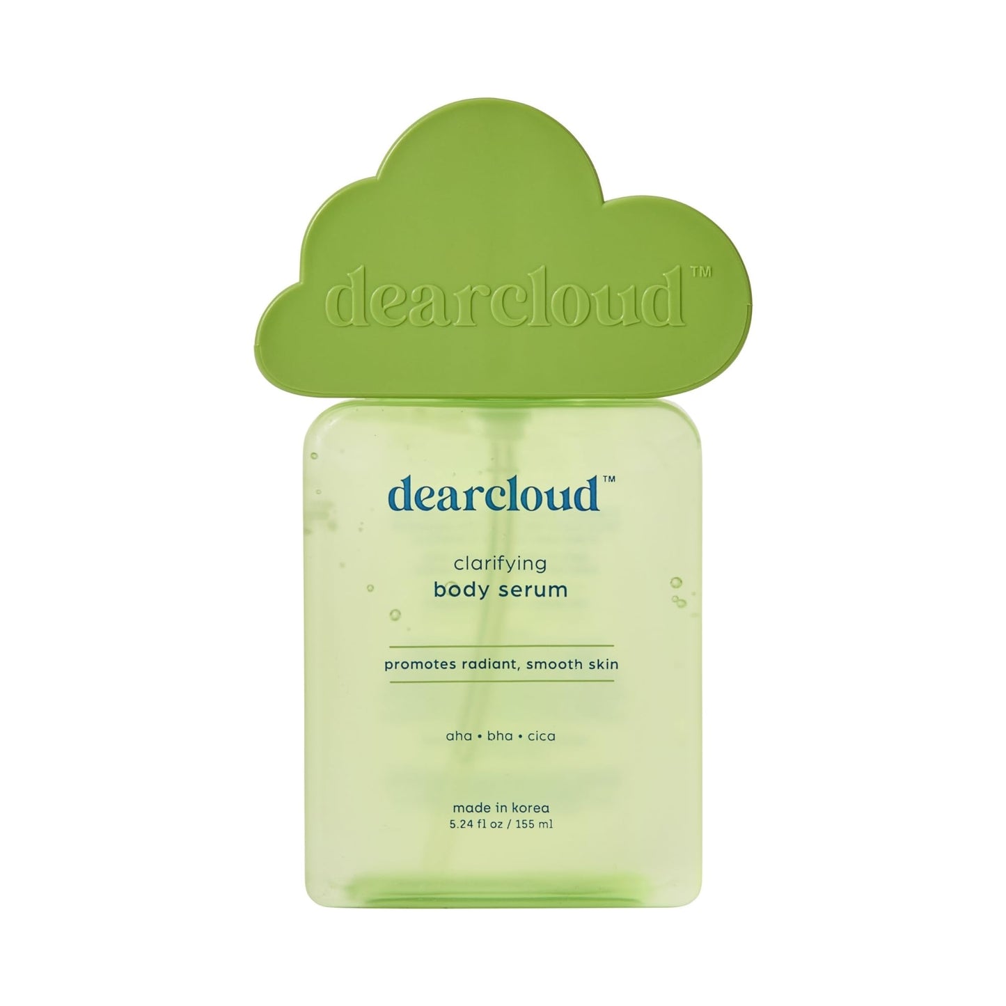 dearcloud Clarifying Body Serum – AHA, BHA, & Cica Korean Skincare for Radiant Skin - Korean skin care body serum for smooth, clear skin (5.24 fl oz)