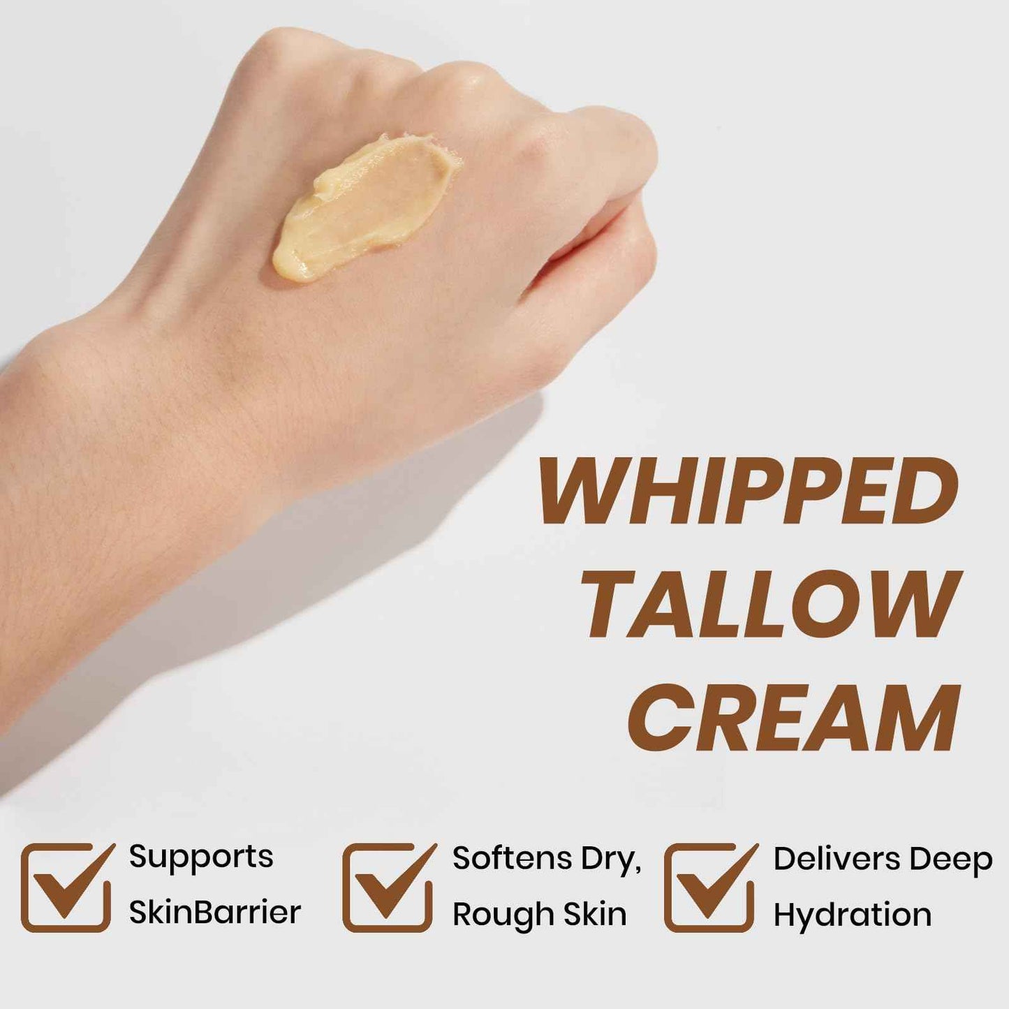 Beef Tallow for Skin, Tallow Face Moisturizer, Organic Grass-Fed Beef Tallow Balm with Raw Honey Blend, Hands, Body & Face Moisturizer, Natural Formula, Light Scent for Women and Men