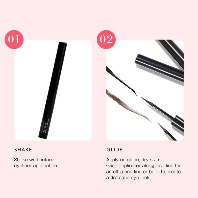 Younique DIP & DRAW Liquid Eyeliner | Perfect - Deep Black | Waterproof and Sweat-Proof | Long-Lasting Up to 18 Hours | Ultra-Fine Precision Applicator for Bold or Subtle Looks