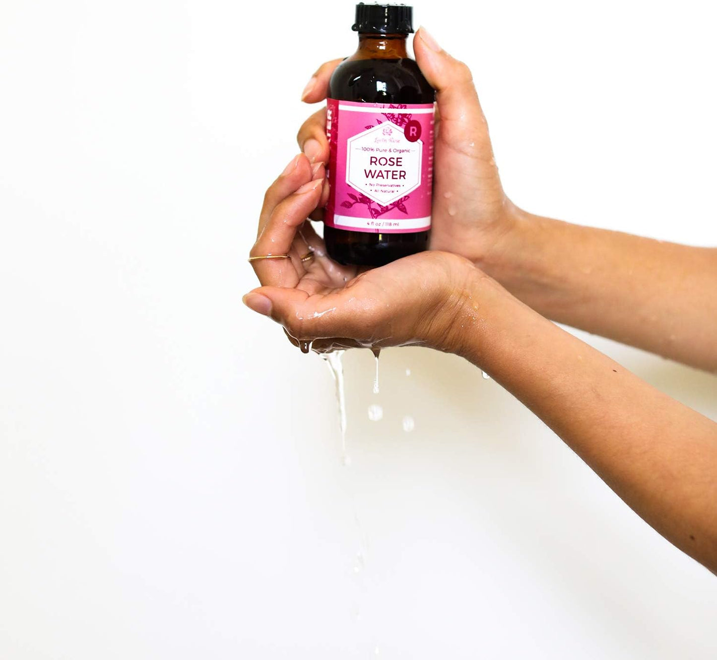 Jojoba Oil & Rose Water Facial Toner Bundle - Hydrating Moisturizer for Skin, Hair, Body & Nails | 4 oz Each