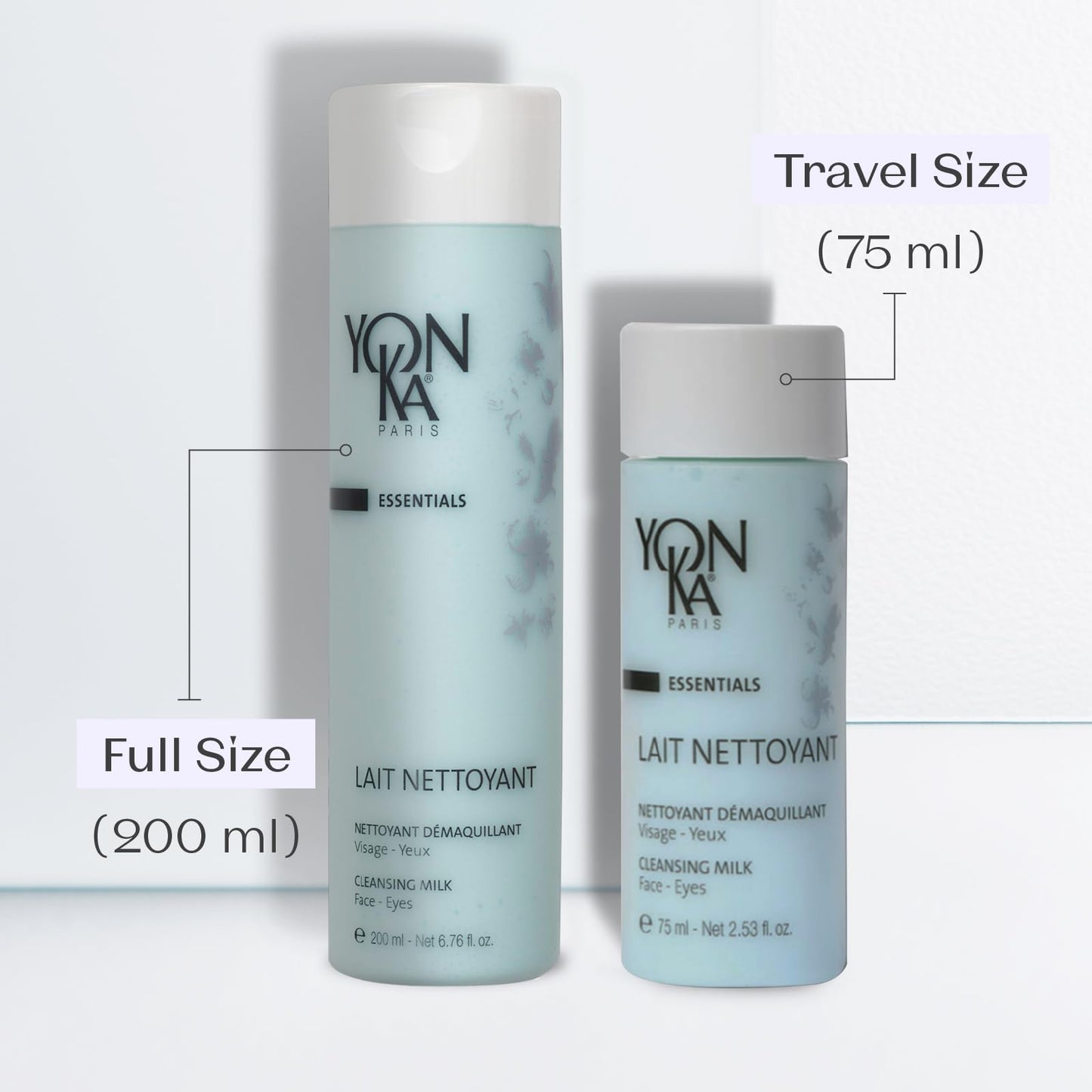 Yon-Ka Lait Nettoyant | Gentle Milk Cleanser & Makeup Remover with Plant-Based Ingredients | Moisturizes and Balances Skin pH | All Skin Types and Paraben Free | Travel Size 2.53 fl oz